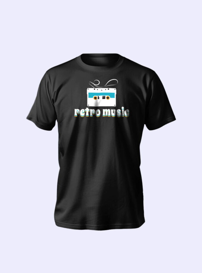 "Retro Music" Unisex T-Shirt – Bold Vinyl Design, Vintage Vibes, Ultimate Comfort