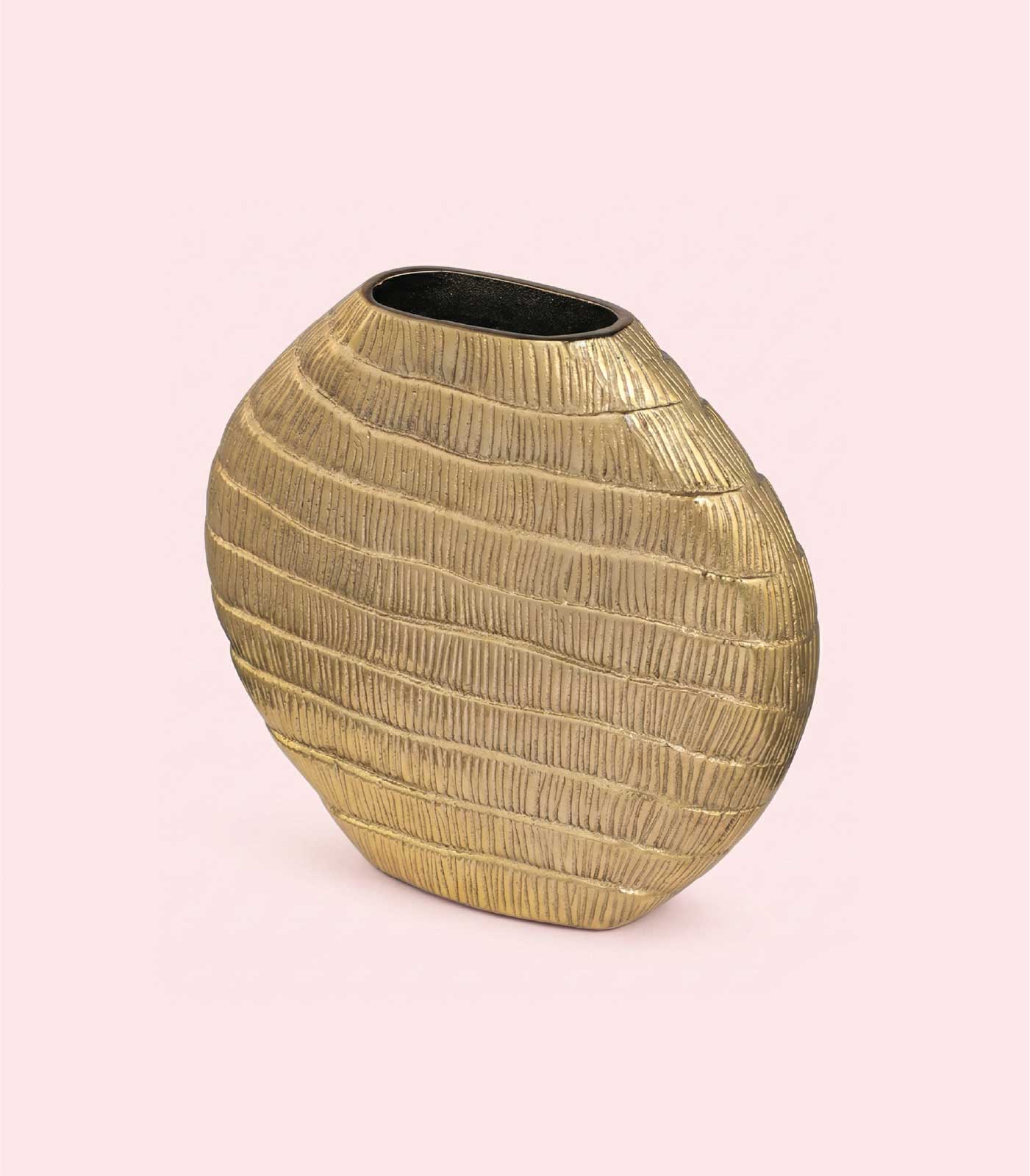 PARAMI Radiant Gold Vase for Living Room and Office Decor