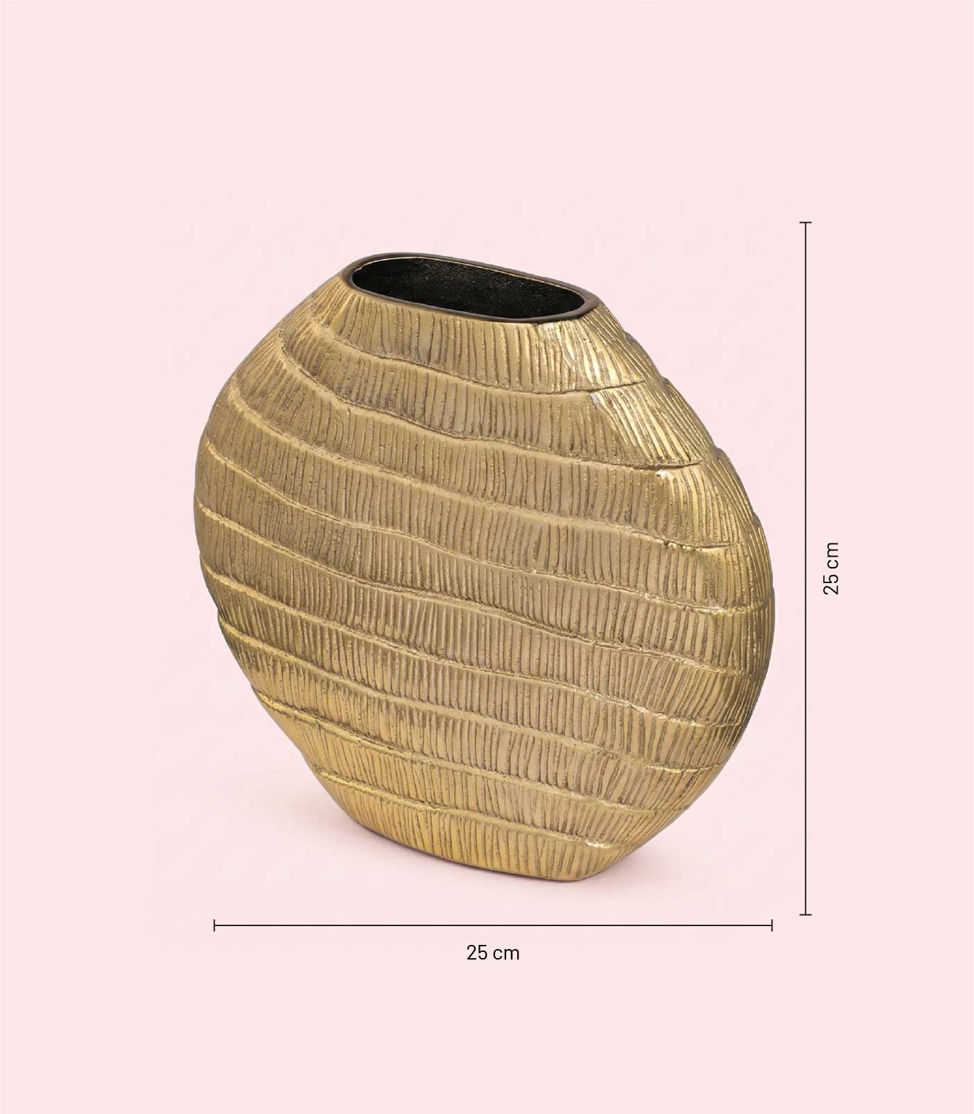 PARAMI Radiant Gold Vase for Living Room and Office Decor - Image 2