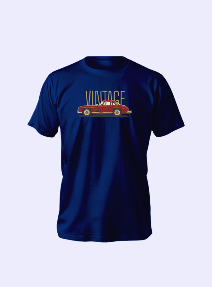 Vintage Coupe Graphic Tee – Red Classic Car Print